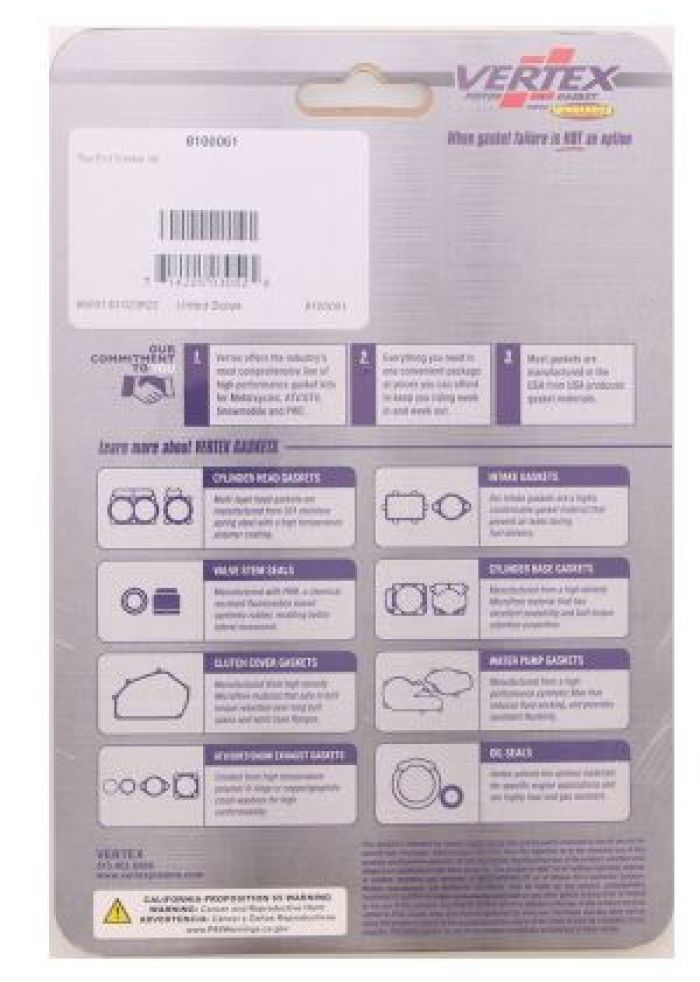 VERTEX TOP END GASKET KIT